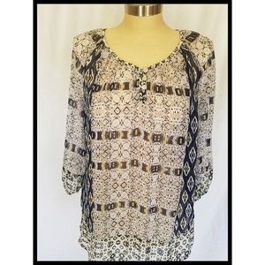 Style & Co Sheer Blouse